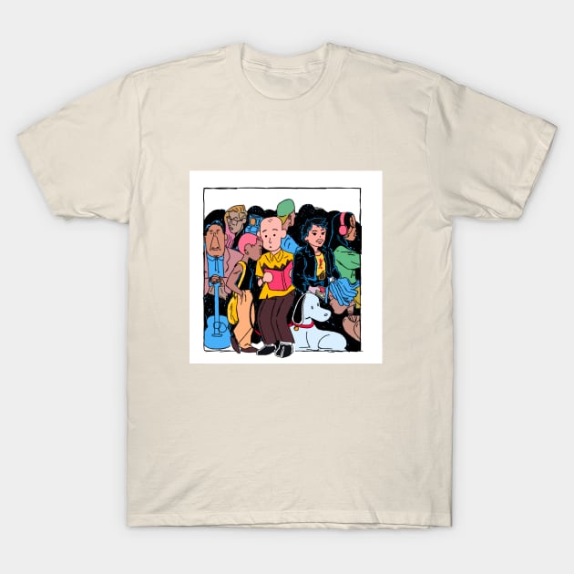 Subway Scene T-Shirt by raulfigtree